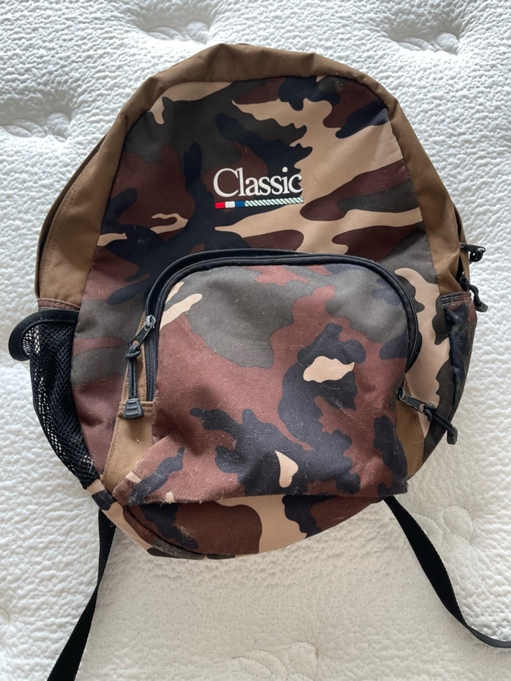Classic Rope Camouflage Rope Bag Backpack - Brown Camo